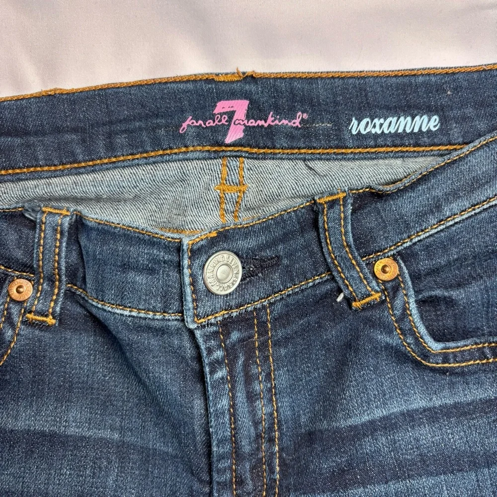 7 For All Mankind Roxanne Women’s Jeans Size 12 Blue Mid Rise Slim Bootcut